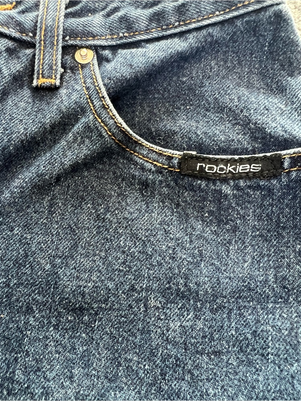 Rockies Vintage Relaxed Fit High Waist Jeans Women’s Size 28 M Dark Blue Denim - Picture 6 of 11
